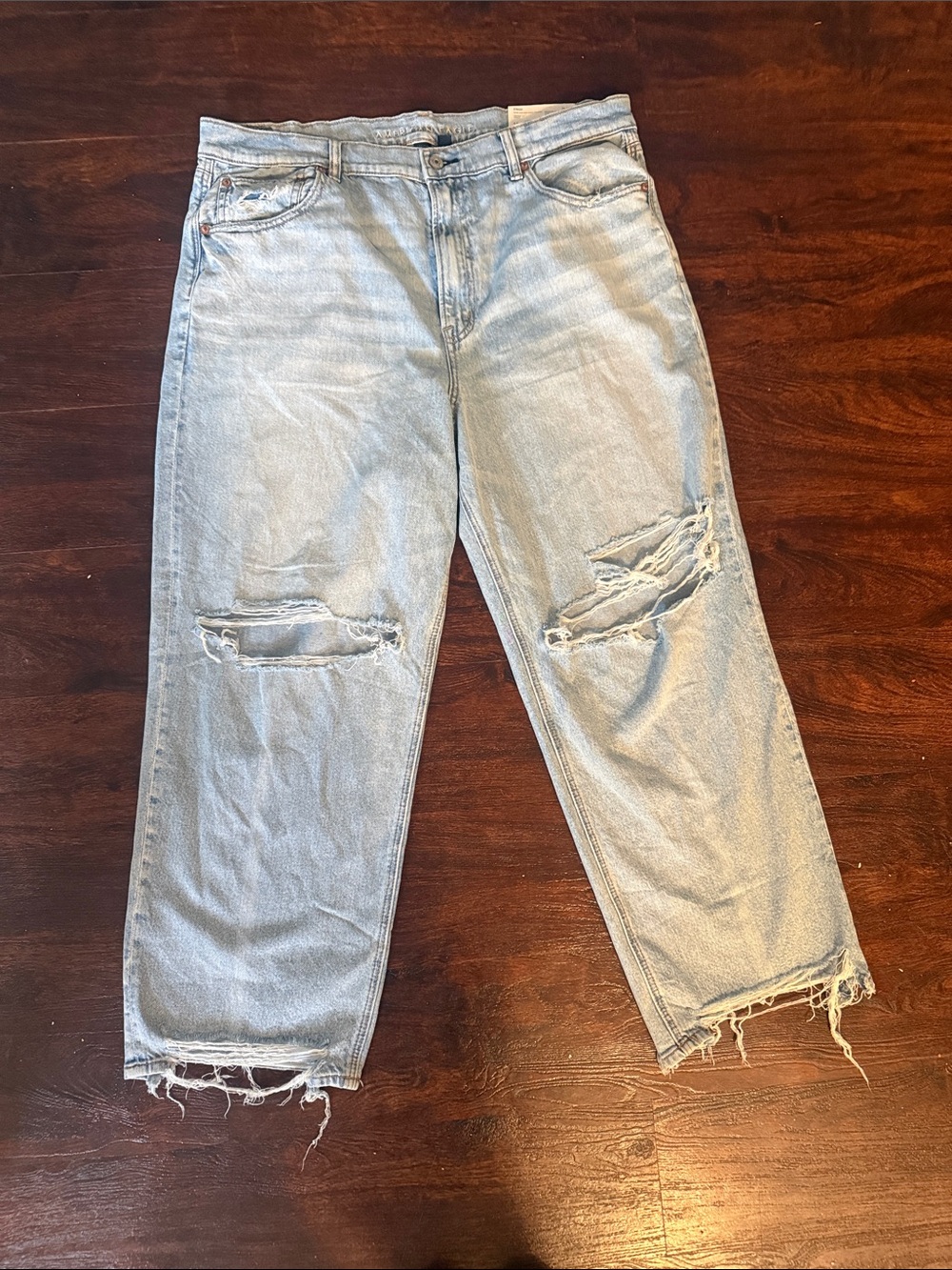 Light Blue Distressed Womens Jeans
